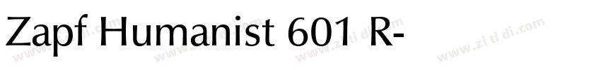 Zapf Humanist 601 R字体转换